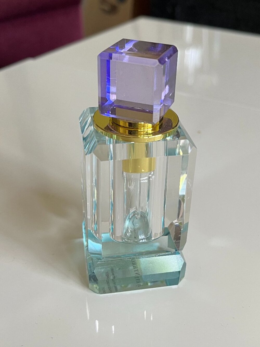 Anthropologie Decorative Cut Glass Perfume Bottle NWT - Picture 5 of 7